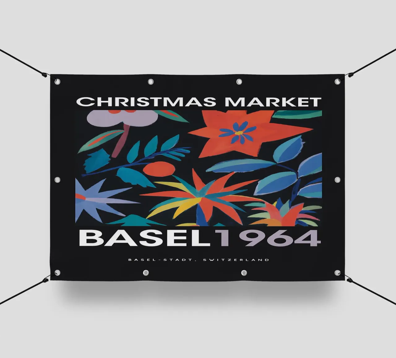 Poster natalizio di Basilea telo in pvc da ORION
