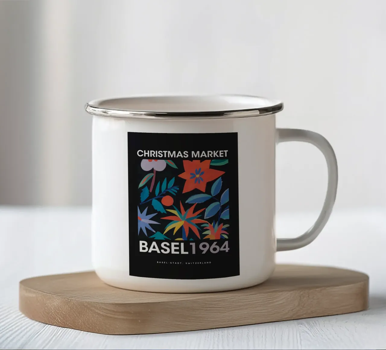 Poster natalizio di Basilea tazza in smalto da ORION