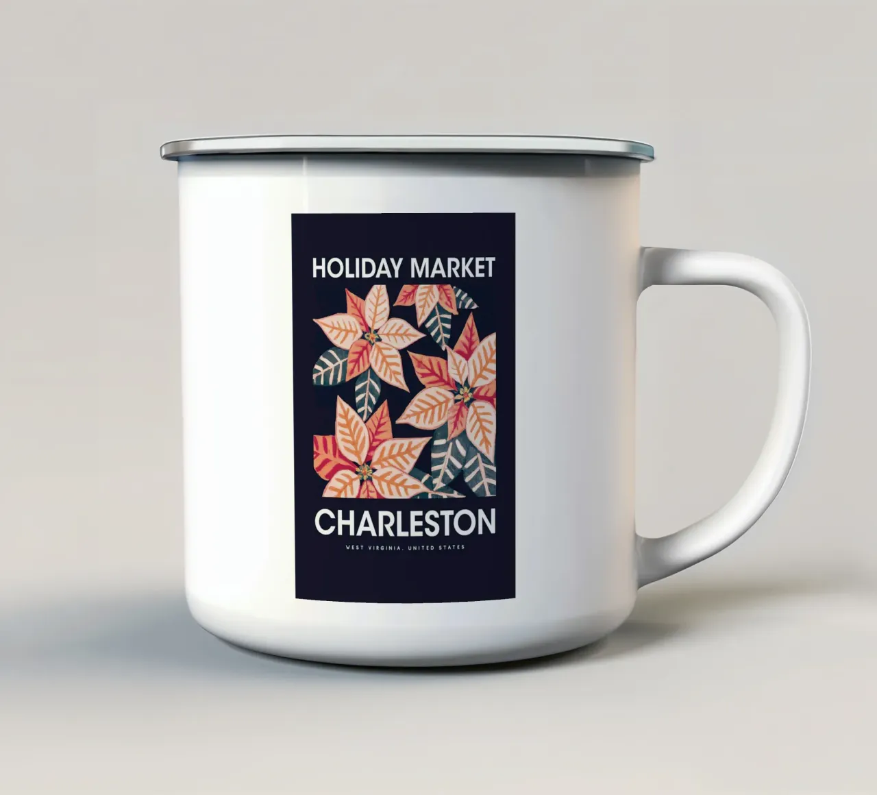 Poster natalizio di Charleston tazza in smalto da ORION