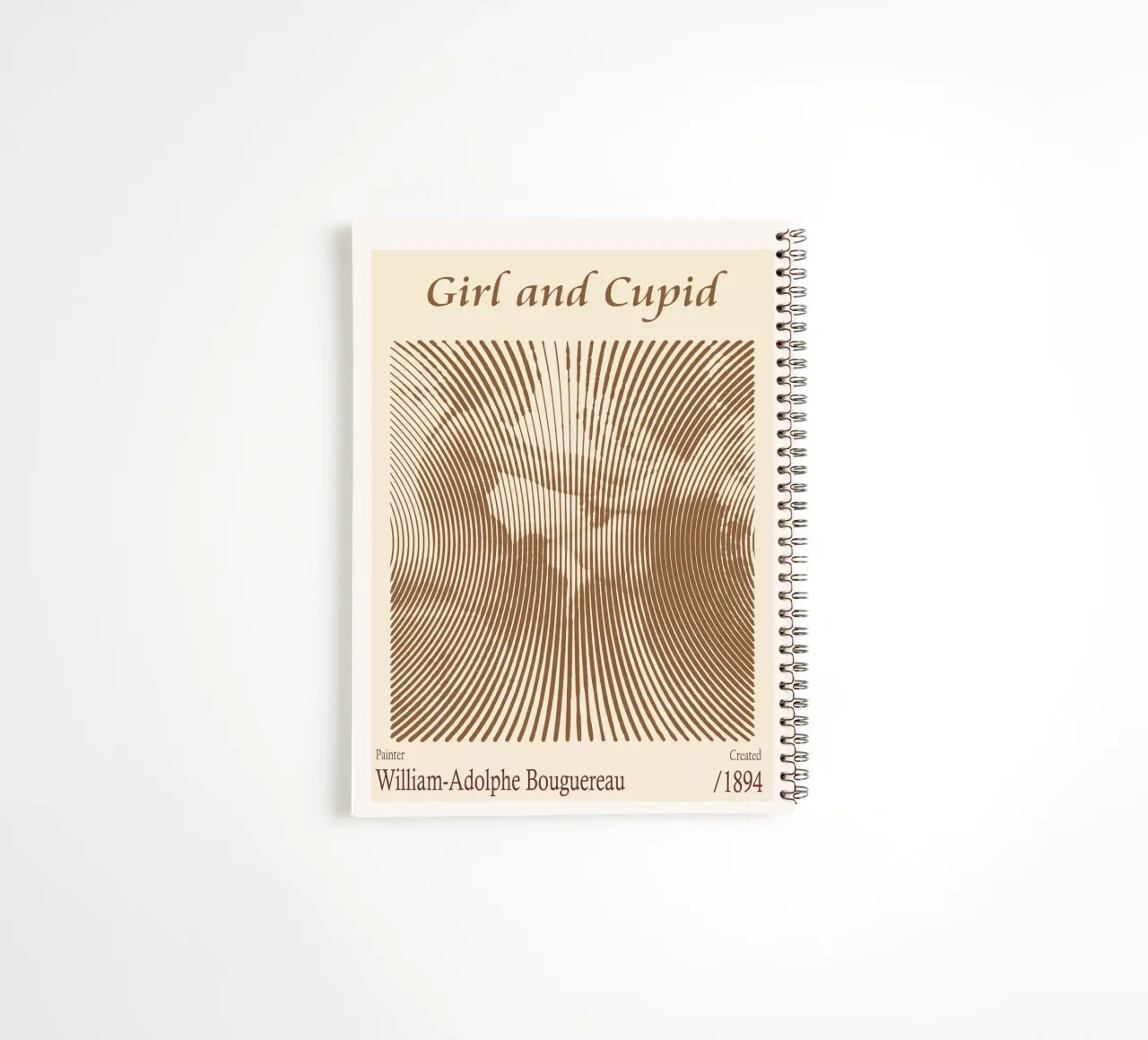 Girl and Cupid – William-Adolphe Bouguereau spiral notebook by Doa Project