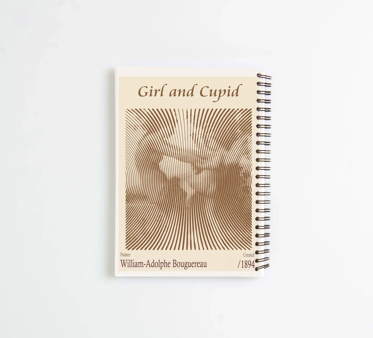 Girl and Cupid – William-Adolphe Bouguereau spiral notebook by Doa Project