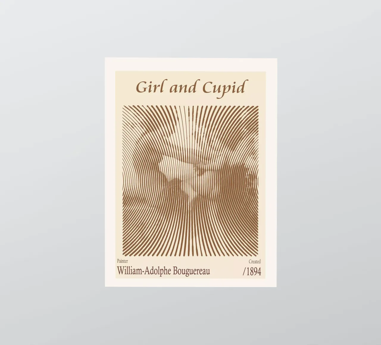 Ragazza e Cupido - William-Adolphe Bouguereau adesivo da Doa Project