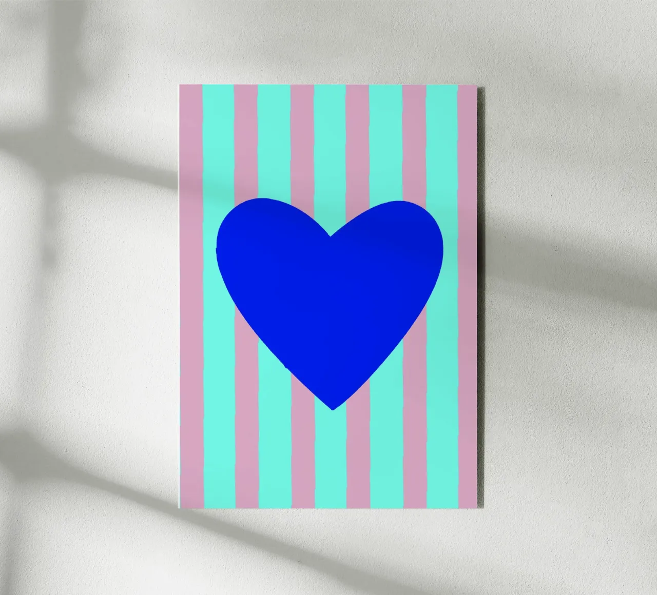Cuore blu 02 alluminio dibond da Art House