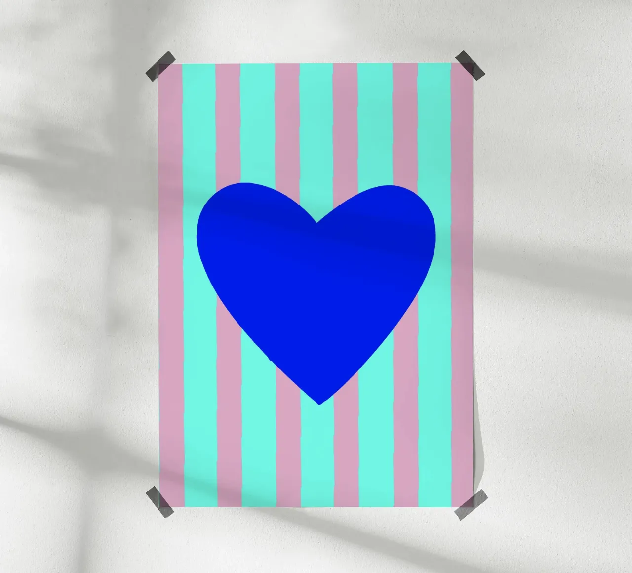 Cuore blu 02 carta hahnemühle da Art House