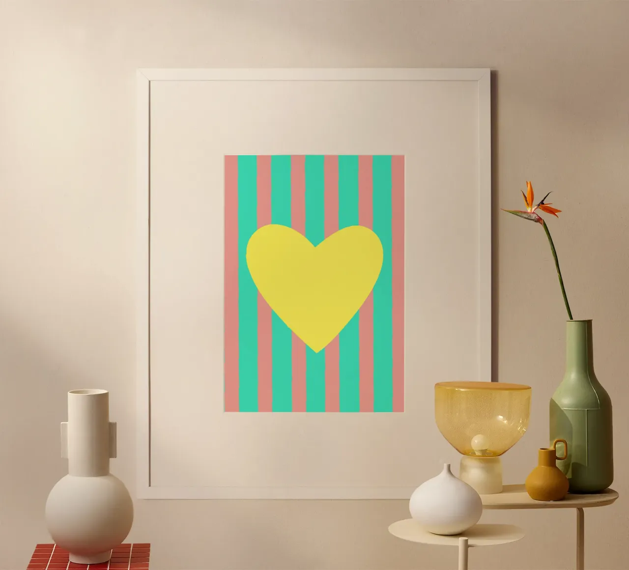 Cuore giallo 04 carta hahnemühle da Art House