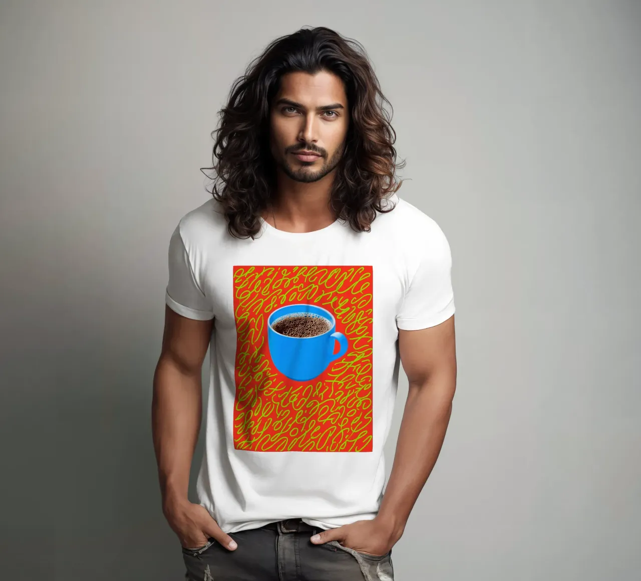 Caffè fresco e mantra della caffeina t-shirt da Autofocus
