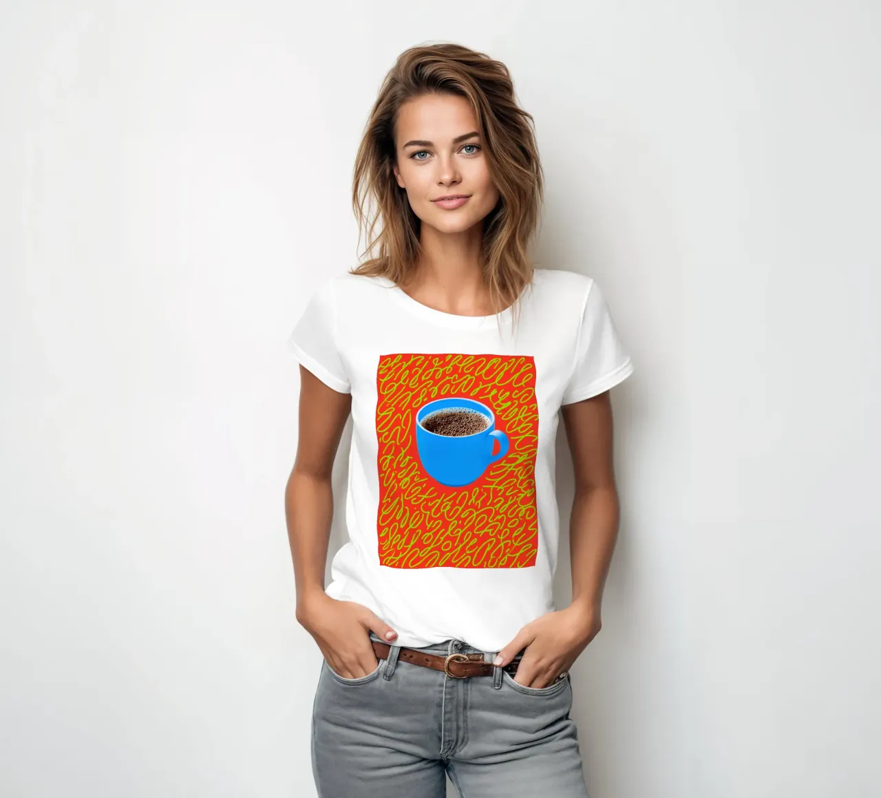 Caffè fresco e mantra della caffeina t-shirt da donna da Autofocus