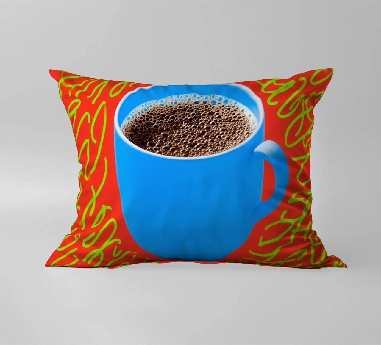 Caffè fresco e mantra della caffeina cuscino da Autofocus
