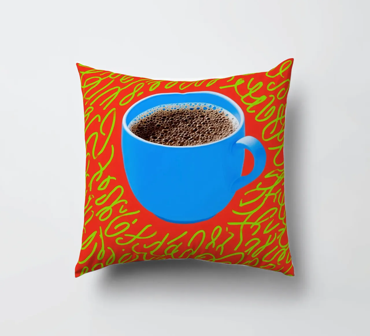Caffè fresco e mantra della caffeina cuscino da Autofocus