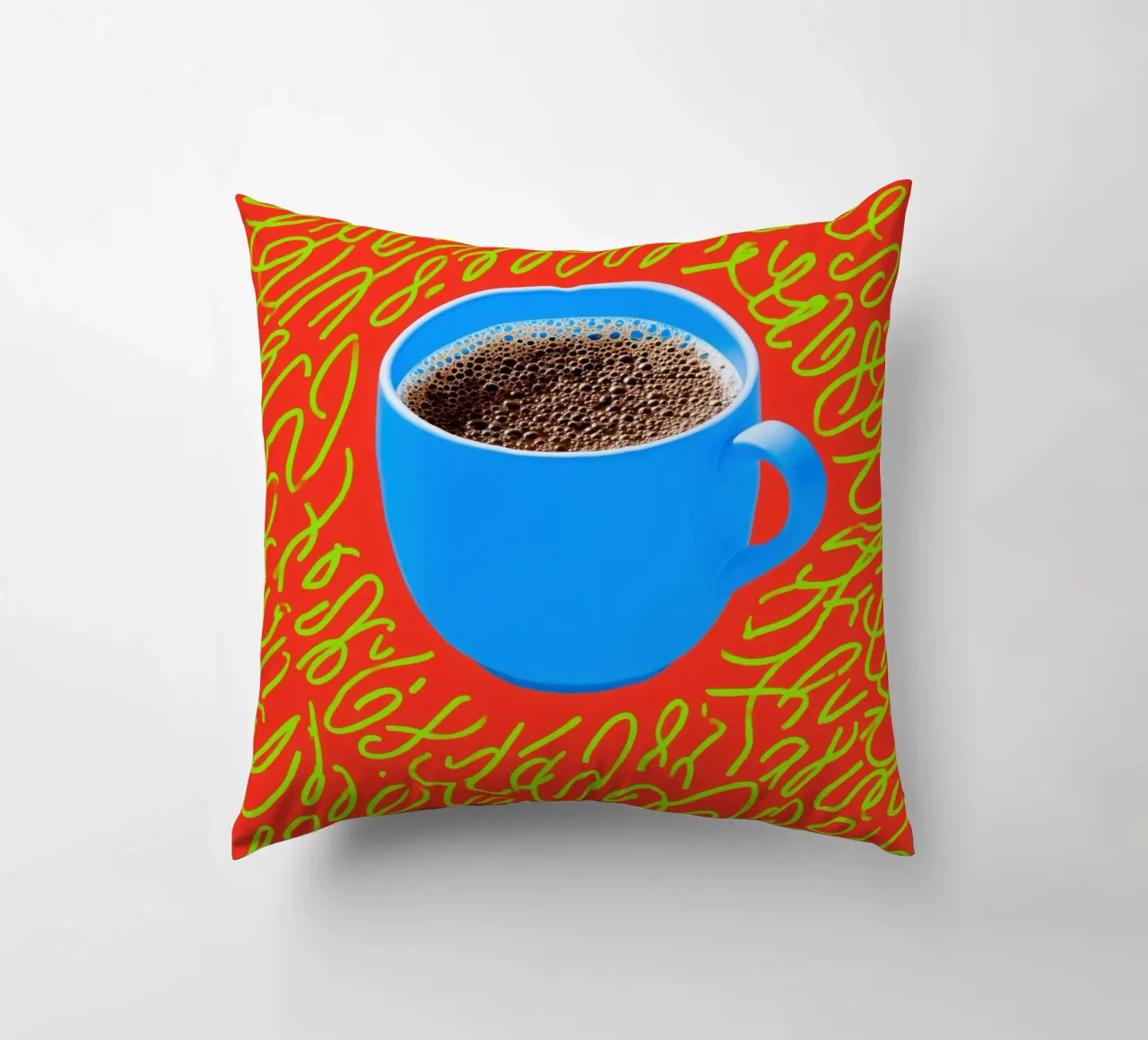 Caffè fresco e mantra della caffeina cuscino da Autofocus