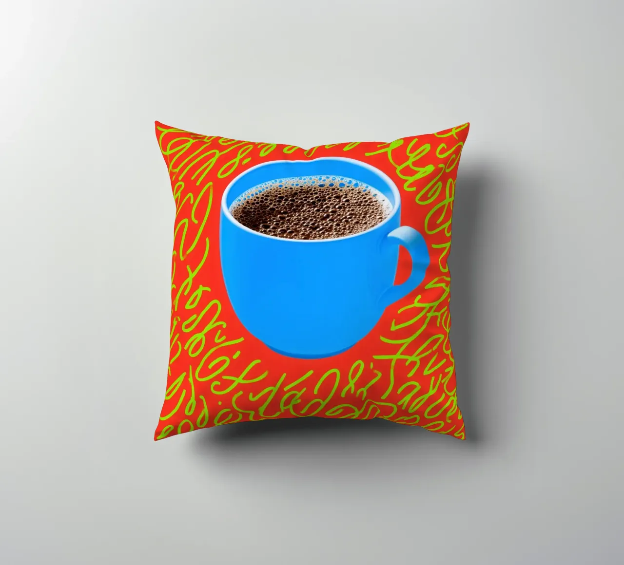 Caffè fresco e mantra della caffeina cuscino da Autofocus