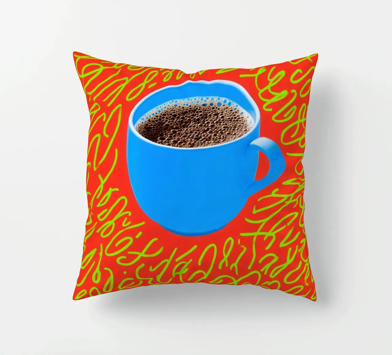 Caffè fresco e mantra della caffeina cuscino da Autofocus