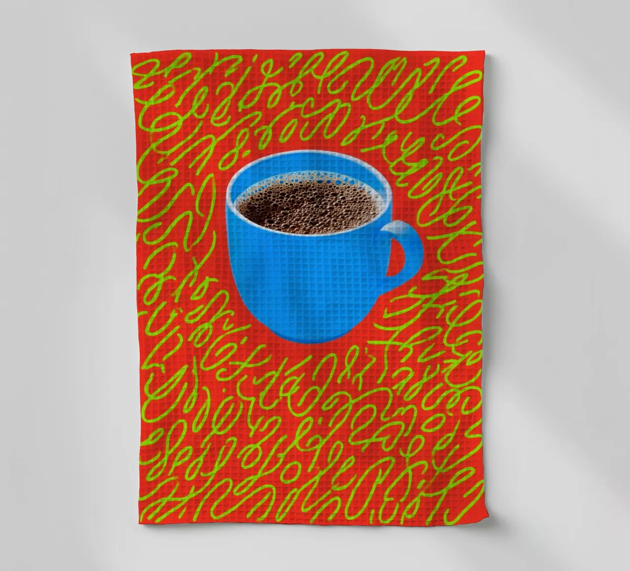 Caffè fresco e mantra della caffeina canovaccio da cucina da Autofocus