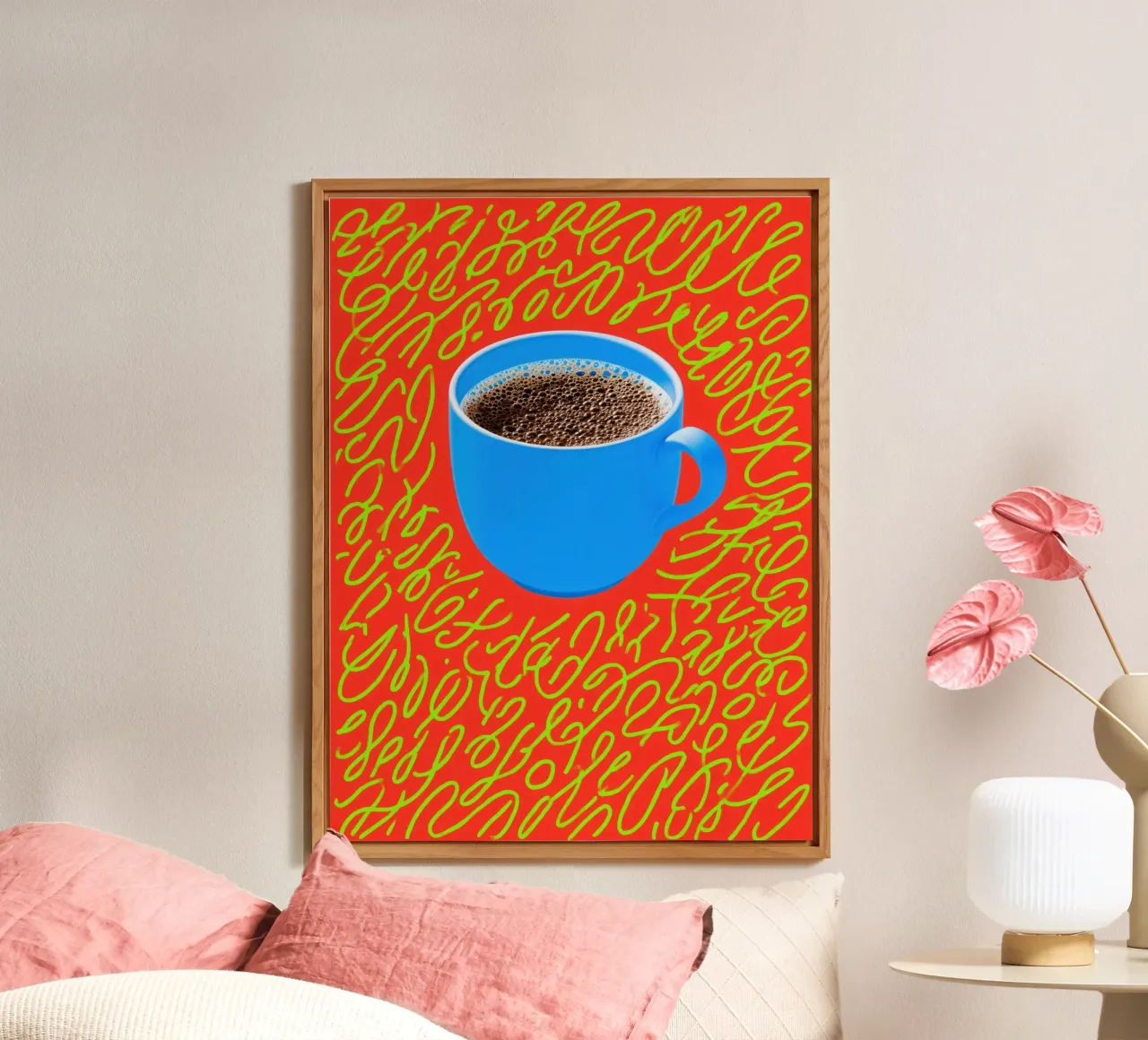Caffè fresco e mantra della caffeina alluminio dibond da Autofocus