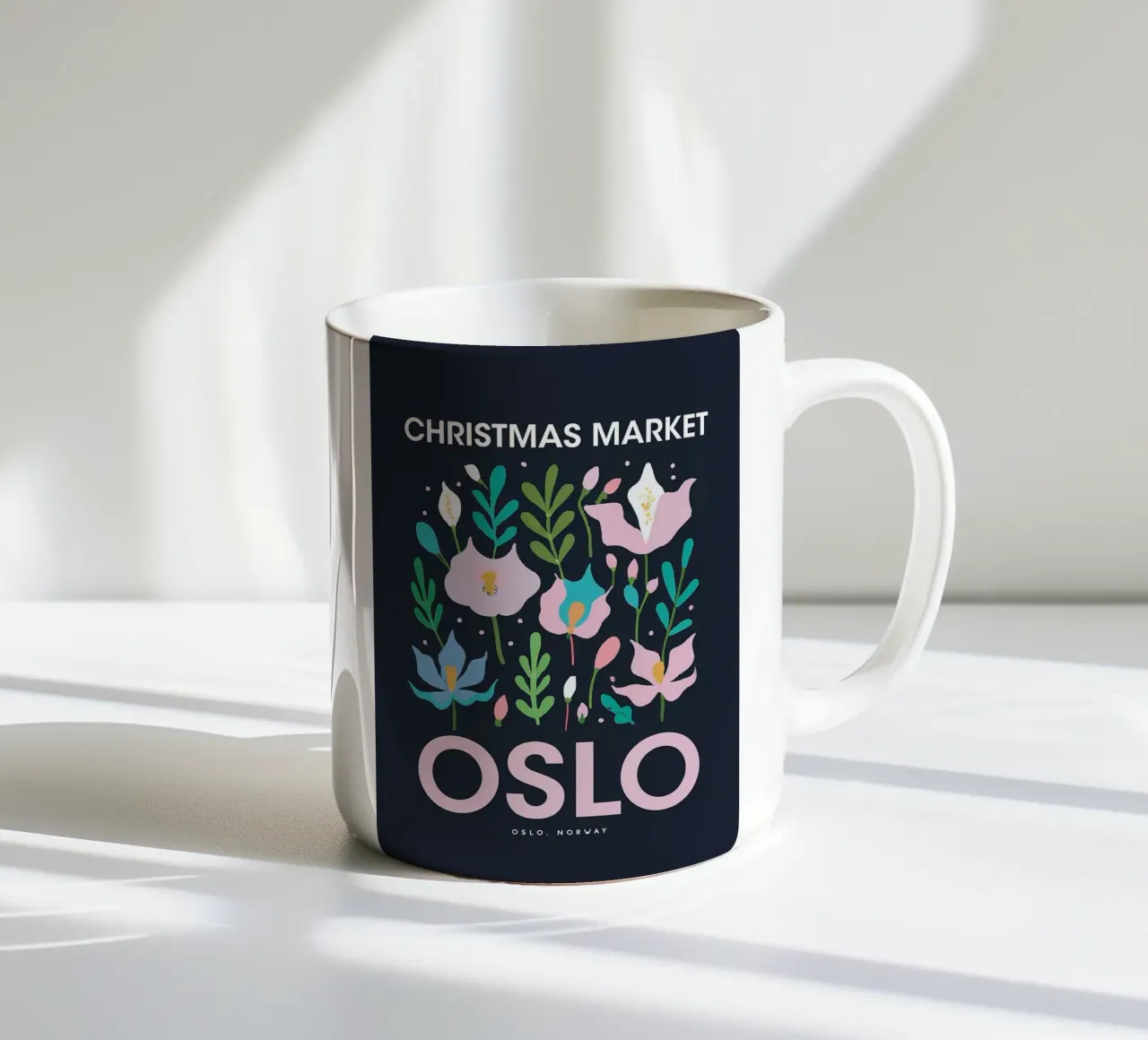 Poster natalizio di Oslo tazza in ceramica da ORION