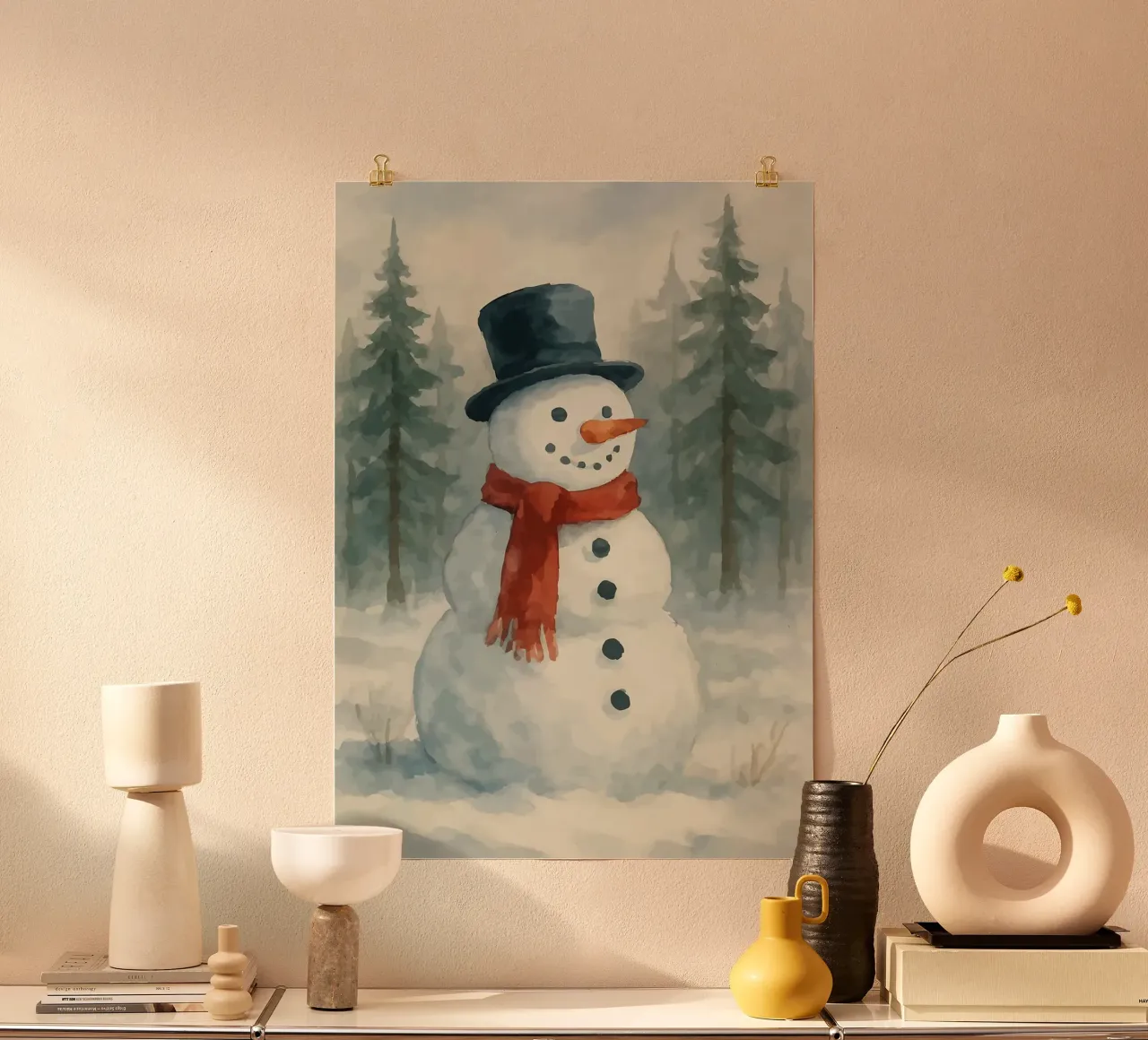 Pupazzo di neve acquerello carta hahnemühle da ORION