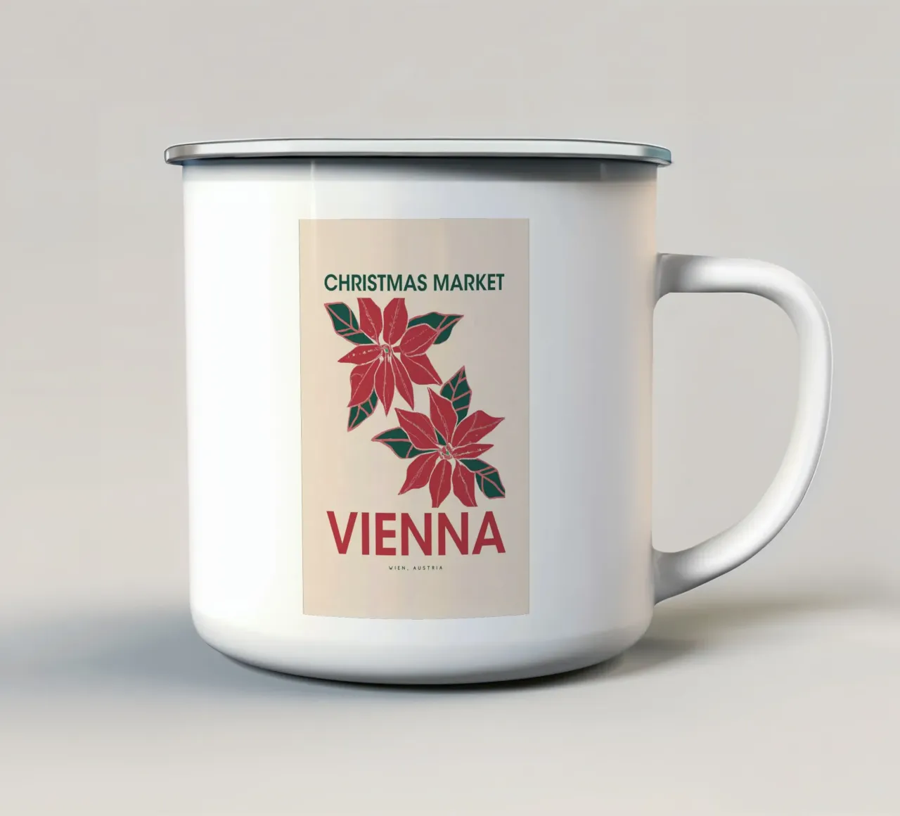 Poster di Natale a Vienna tazza in smalto da ORION
