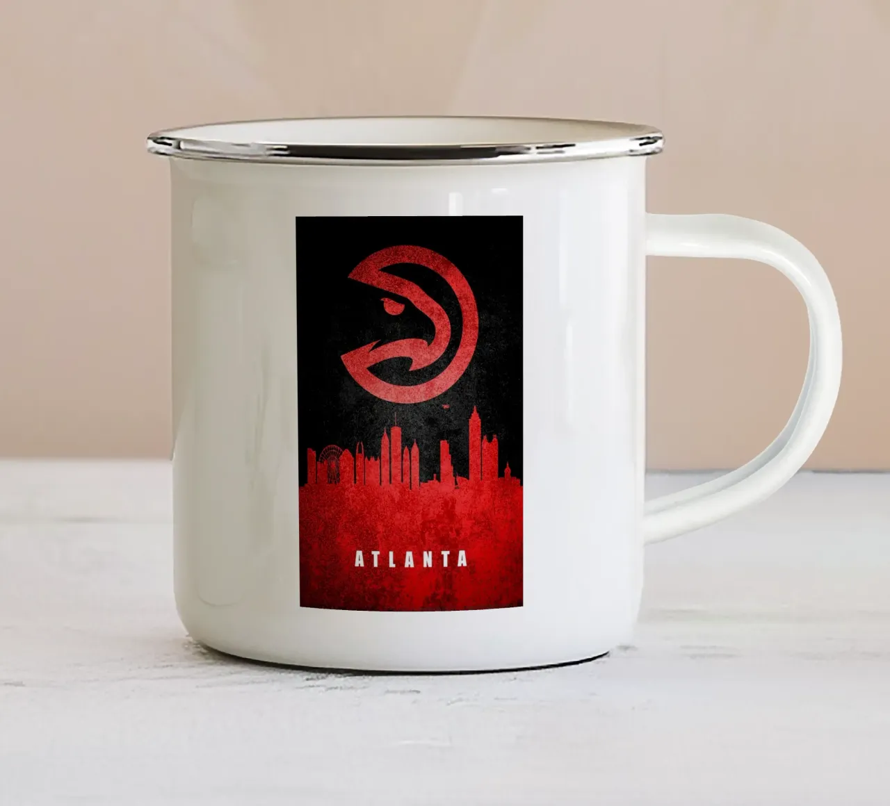 Skyline della città di Atlanta tazza in smalto da kakaka