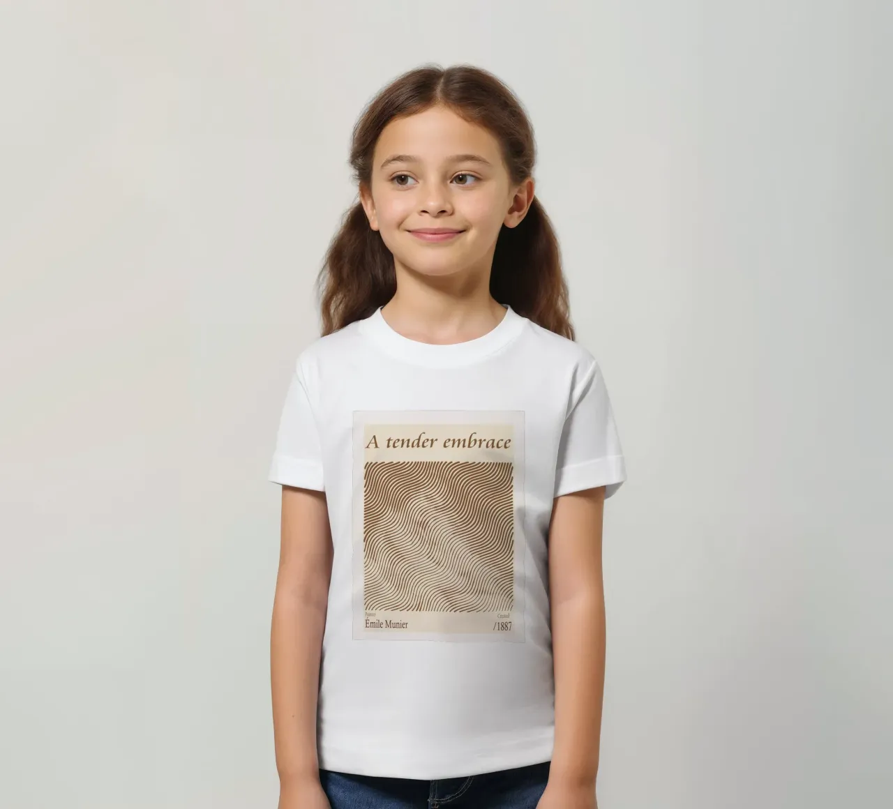 A tender embrace – Émile Munier kids t-shirt by Doa Project