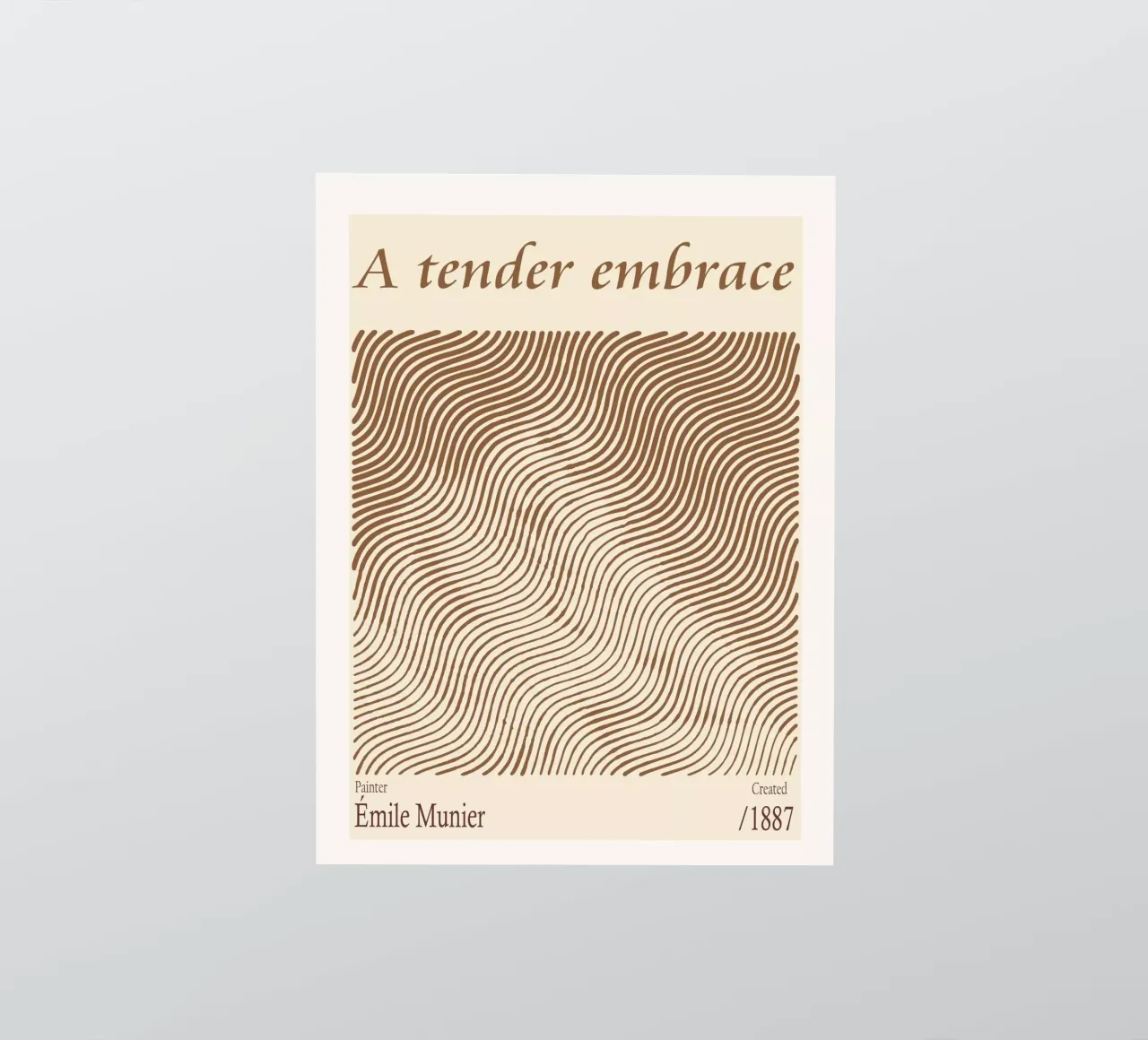A tender embrace – Émile Munier sticker by Doa Project
