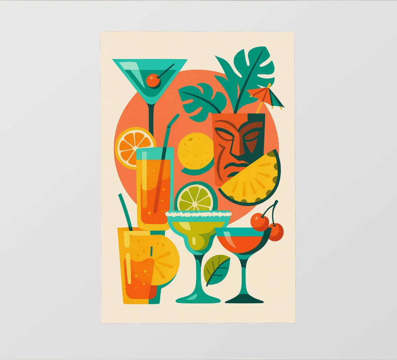 Esplosione di colori astratti telo in pvc da Boissons - Affiches & posters - Retro