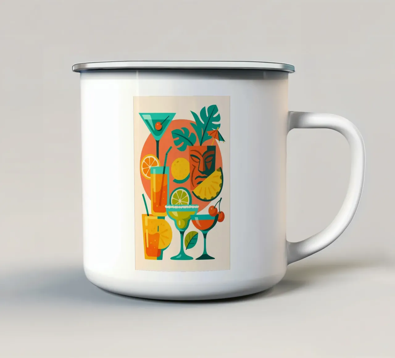 Esplosione di colori astratti tazza in smalto da Boissons - Affiches & posters - Retro