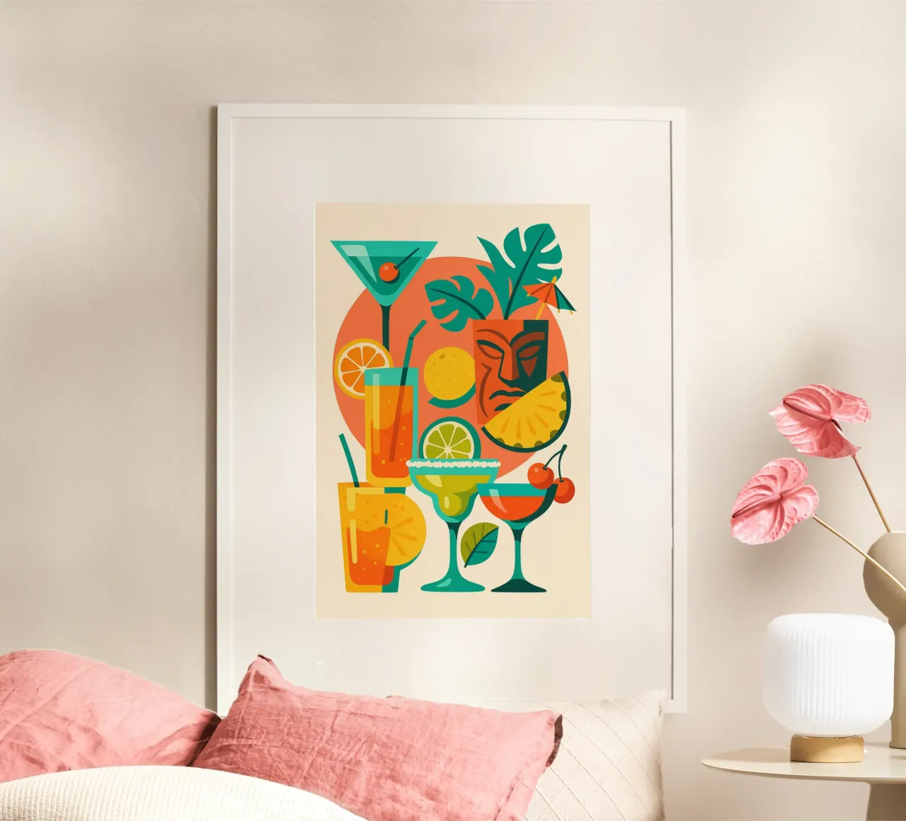 Abstract Colour Explosion poster by Boissons - Affiches & posters - Retro