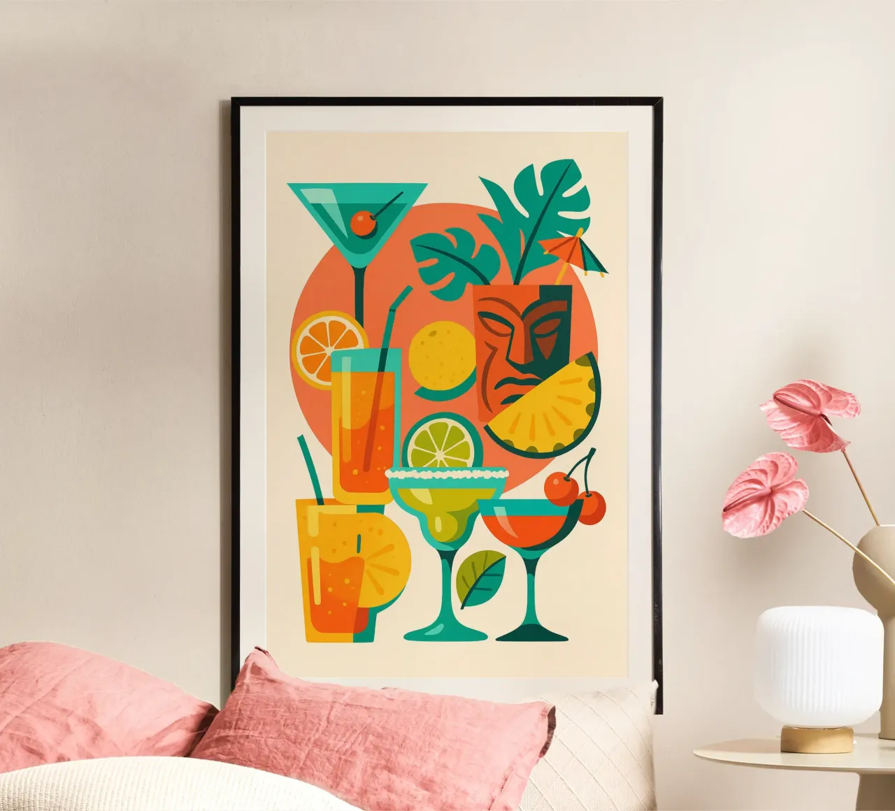 Abstract Colour Explosion poster by Boissons - Affiches & posters - Retro