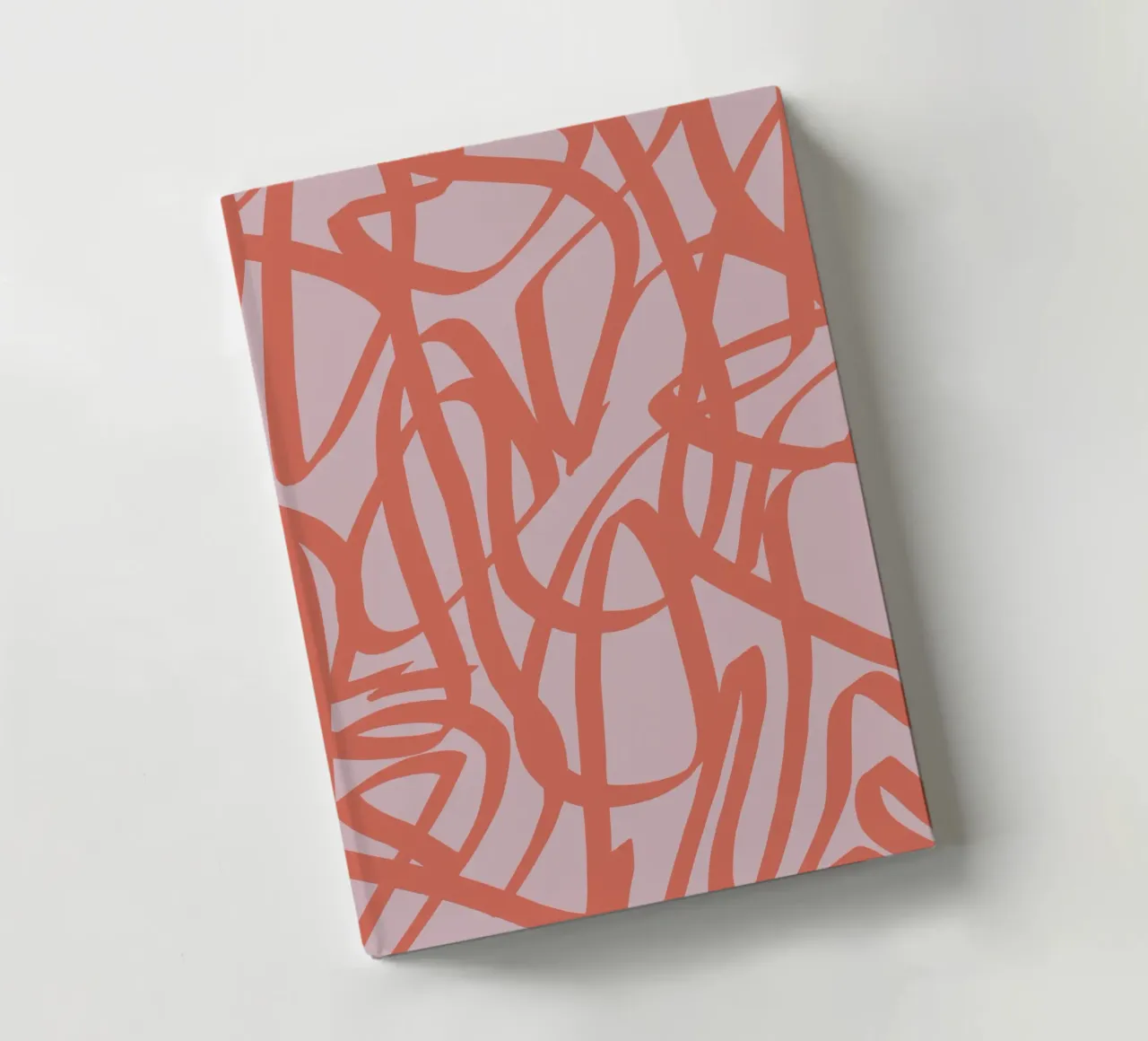 Abstract red ribbon notebook by Little Dean