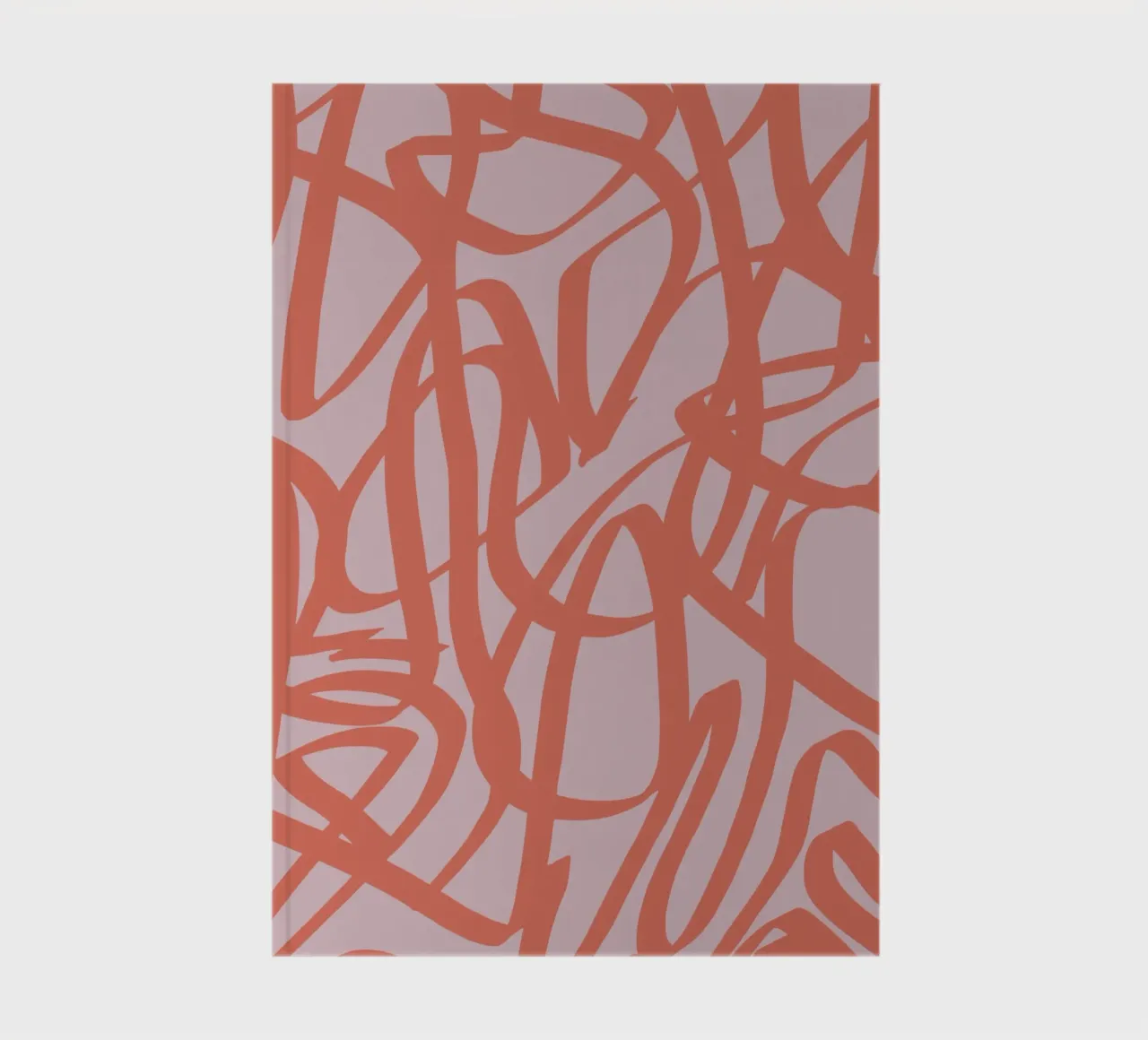 Abstract red ribbon notebook by Little Dean