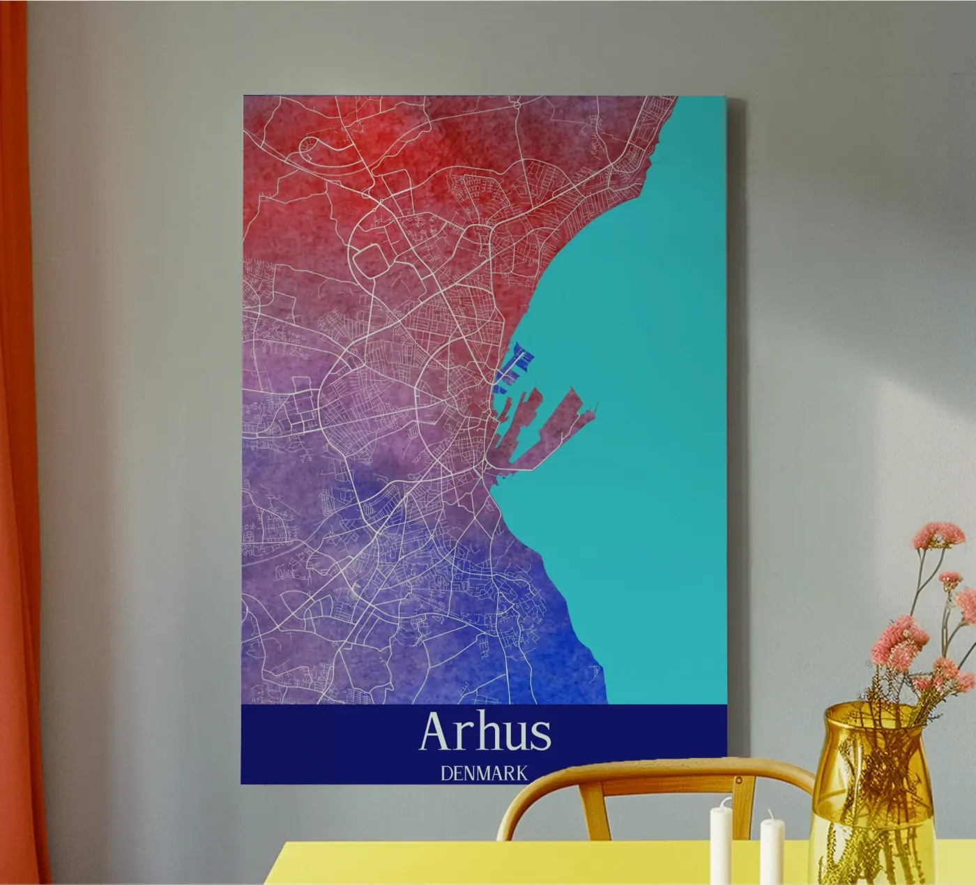Arhus DENMARK tela da WorldPrint