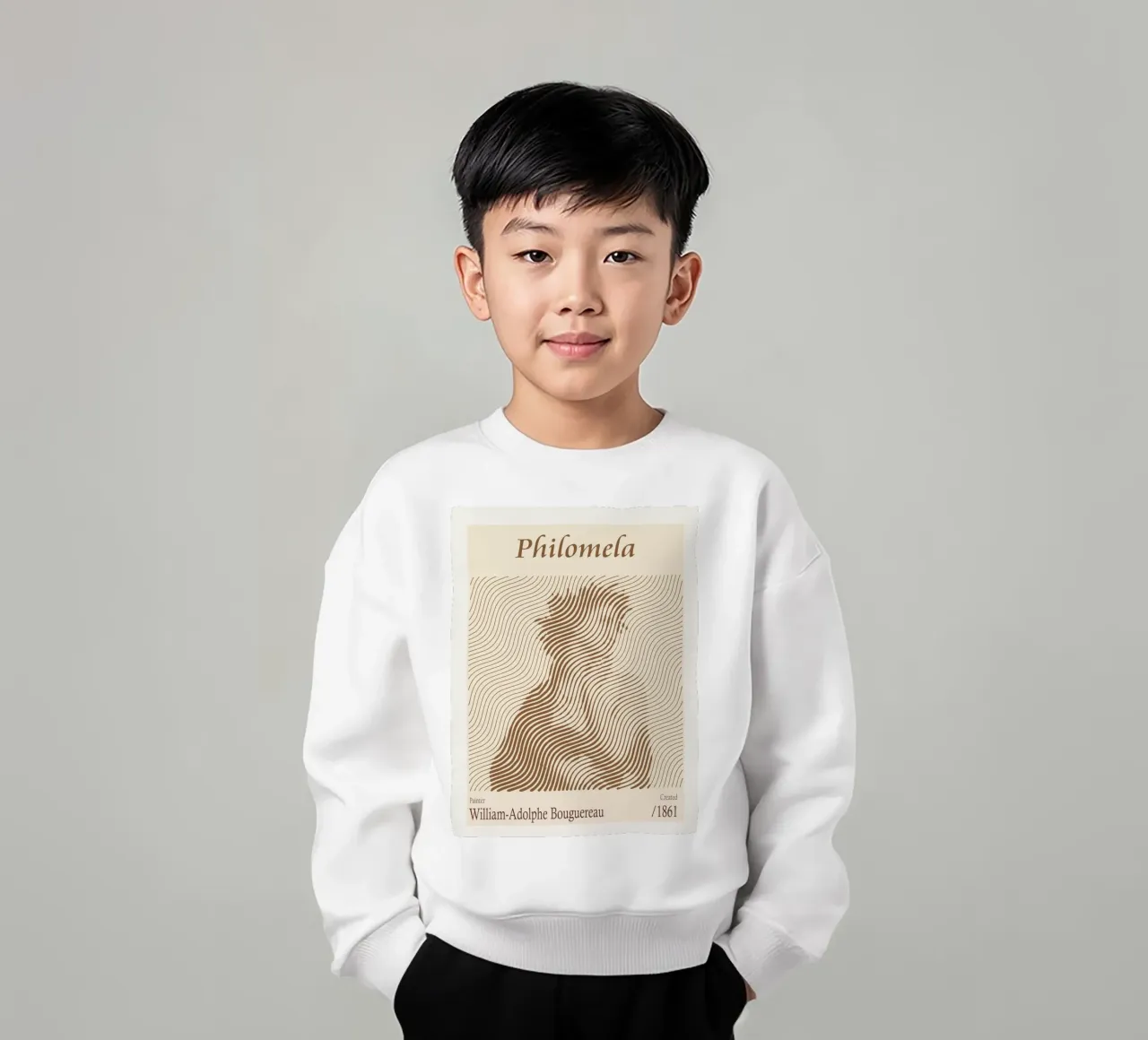 Filomela - William-Adolphe Bouguereau felpa bambino da Doa Project