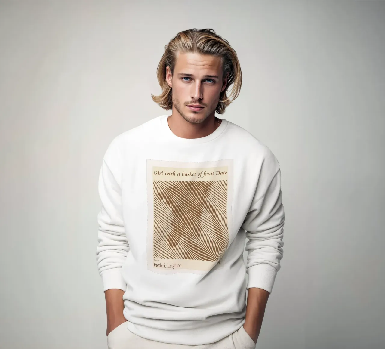 Mädchen mit einem Obstkorb Datum - Frederic Leighton Sweatshirt von Doa Project