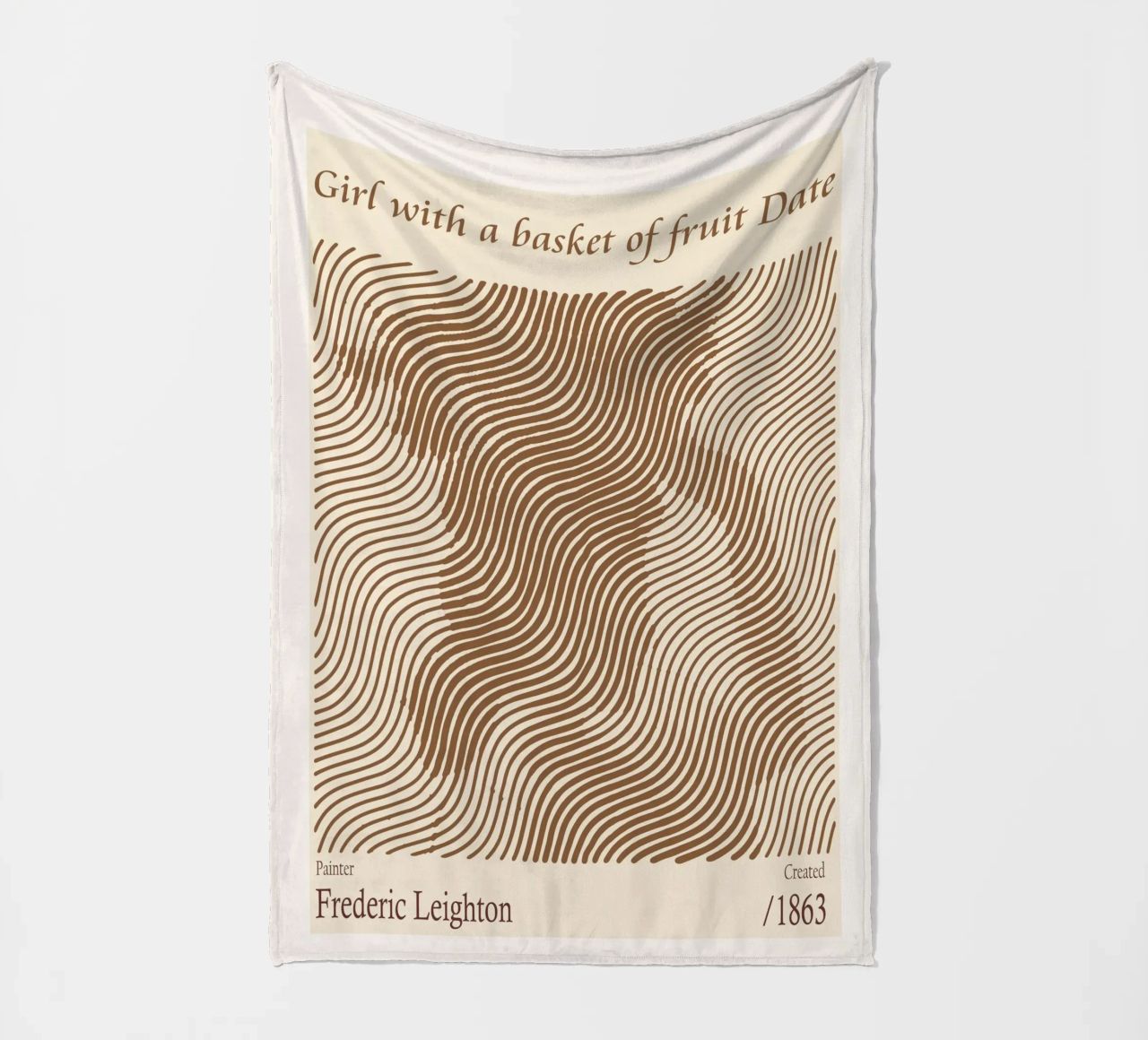 Ragazza con un cesto di frutta Data - Frederic Leighton coperta in pile da Doa Project