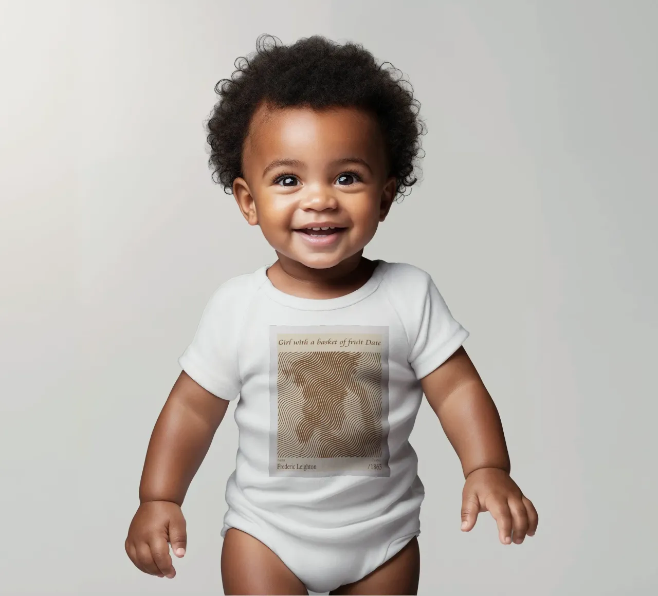 Ragazza con un cesto di frutta Data - Frederic Leighton body neonato maniche corte da Doa Project