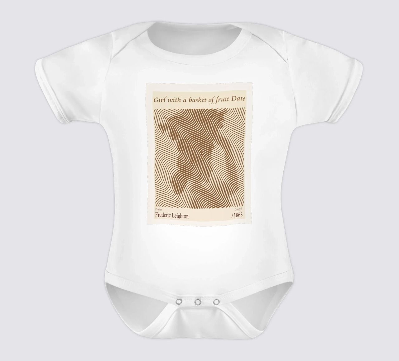 Ragazza con un cesto di frutta Data - Frederic Leighton body neonato maniche corte da Doa Project