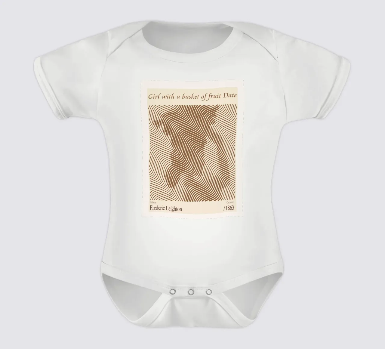 Ragazza con un cesto di frutta Data - Frederic Leighton body neonato maniche corte da Doa Project