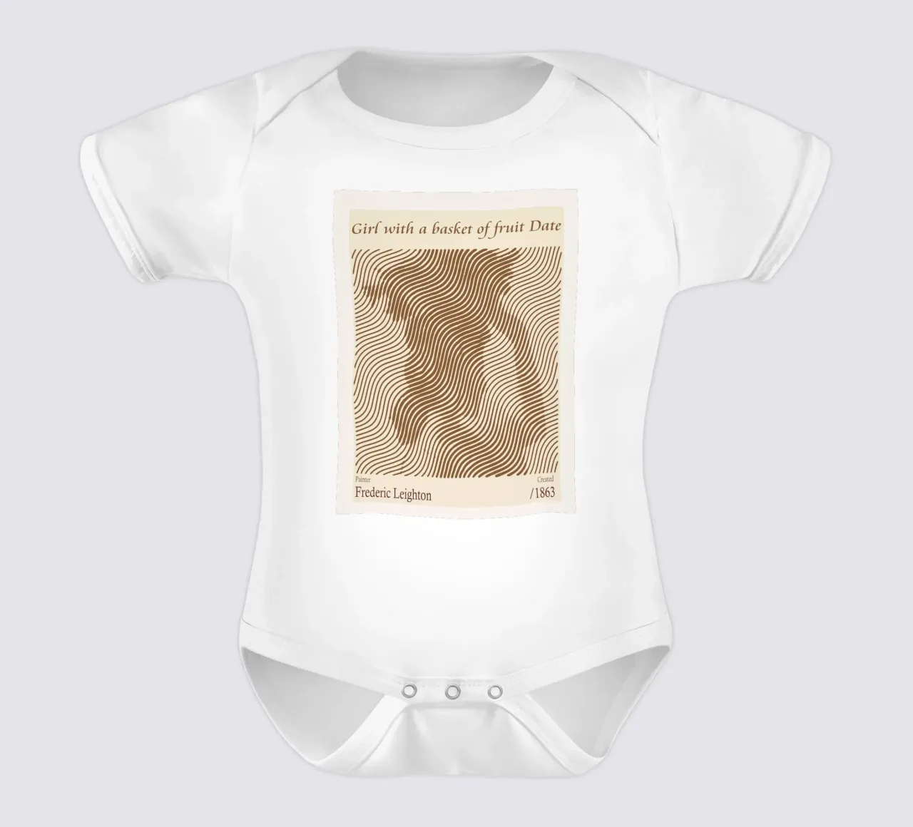 Chica con cesta de fruta Fecha - Frederic Leighton body de bebé de Doa Project