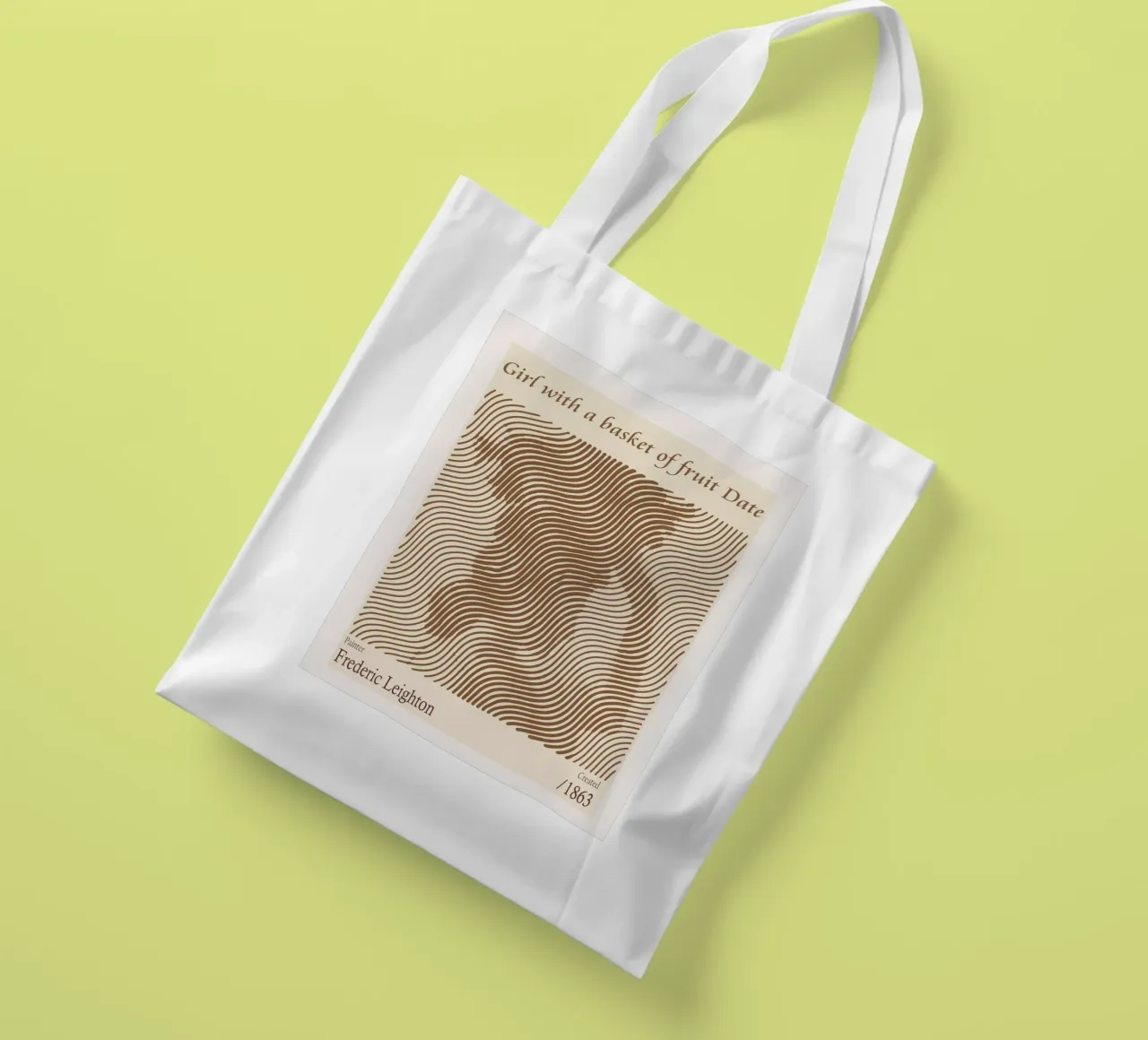 Chica con cesta de fruta Fecha - Frederic Leighton tote bag de Doa Project