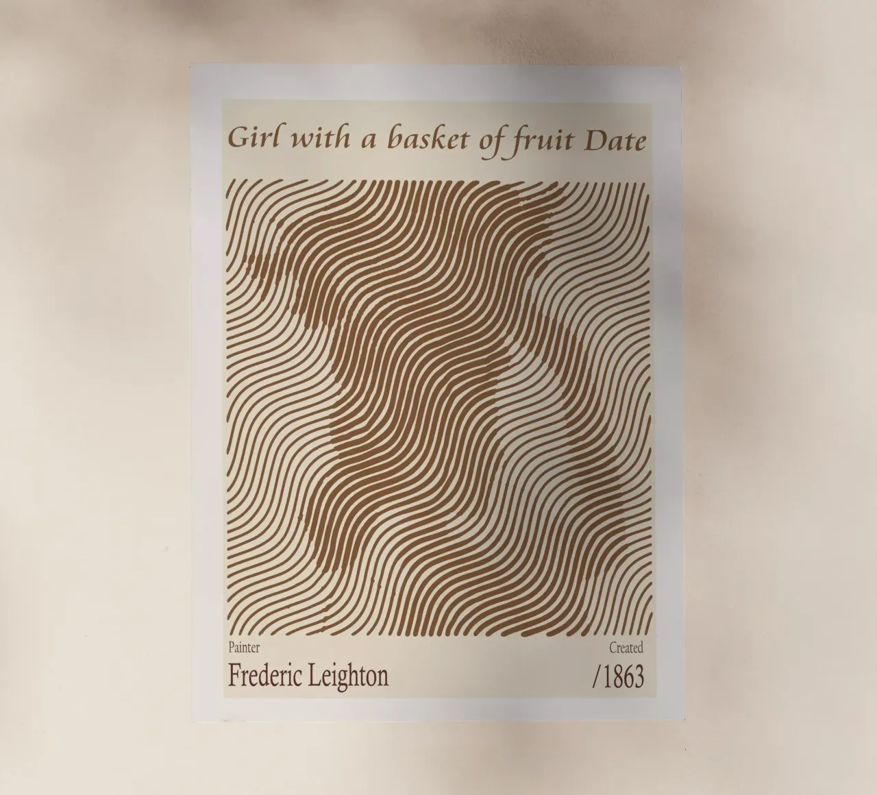 Mädchen mit einem Obstkorb Datum - Frederic Leighton Backlit Folie von Doa Project
