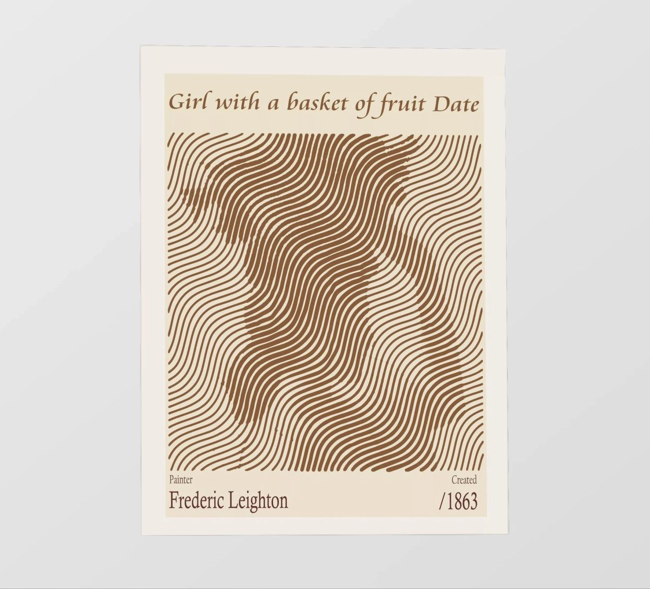 Ragazza con un cesto di frutta Data - Frederic Leighton pellicola backlit da Doa Project