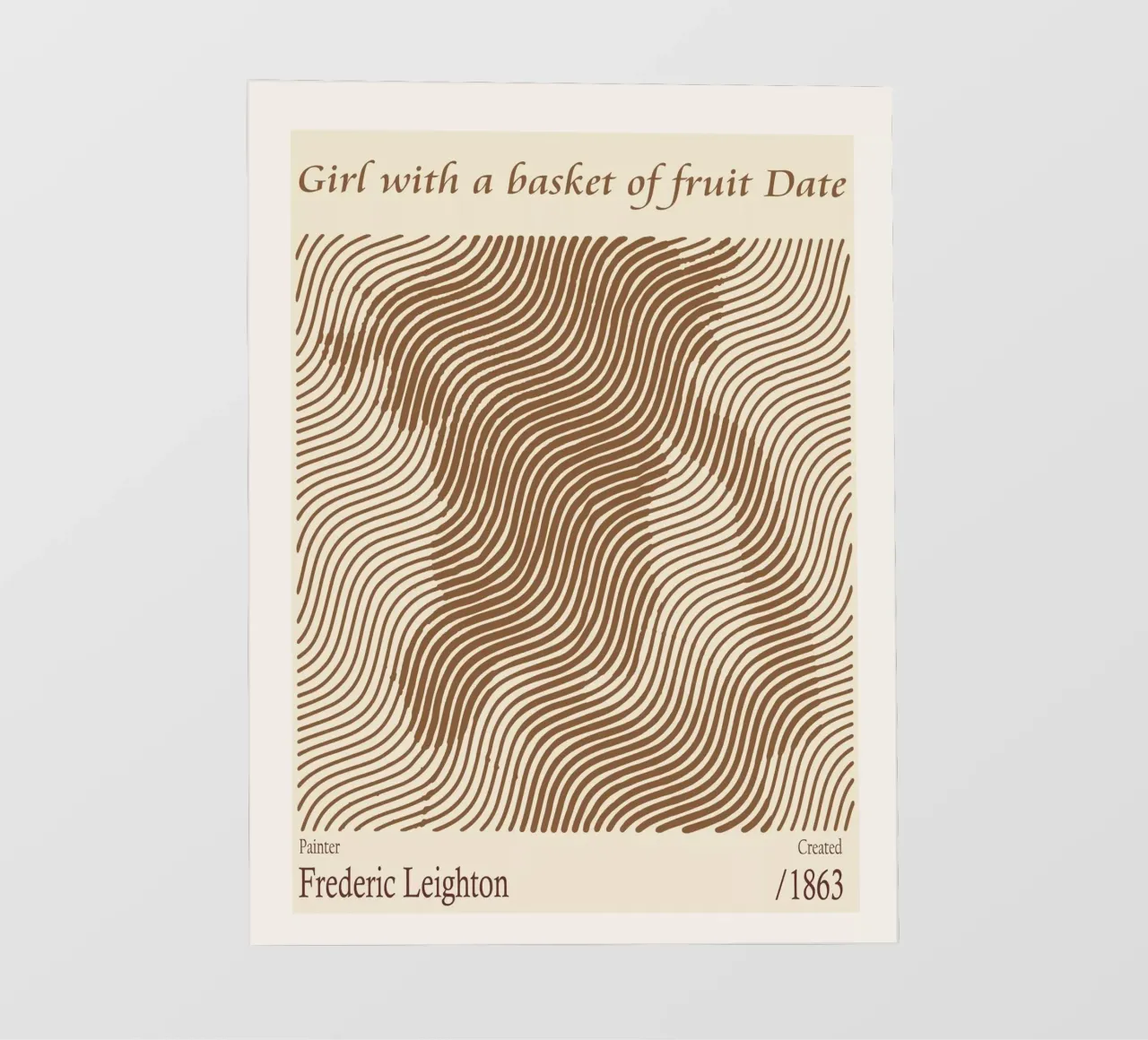 Mädchen mit einem Obstkorb Datum - Frederic Leighton Backlit Folie von Doa Project