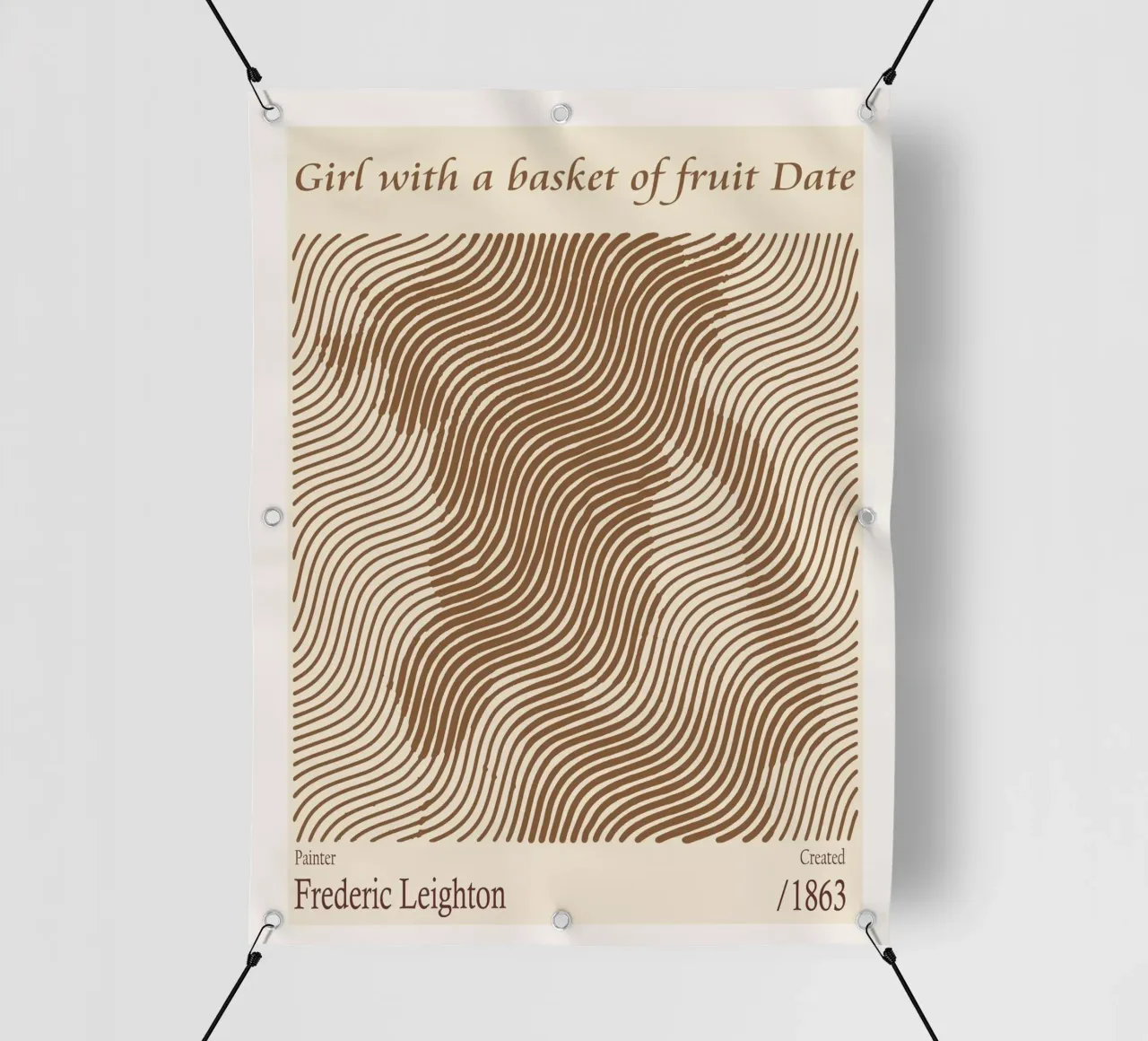 Ragazza con un cesto di frutta Data - Frederic Leighton telo in pvc da Doa Project