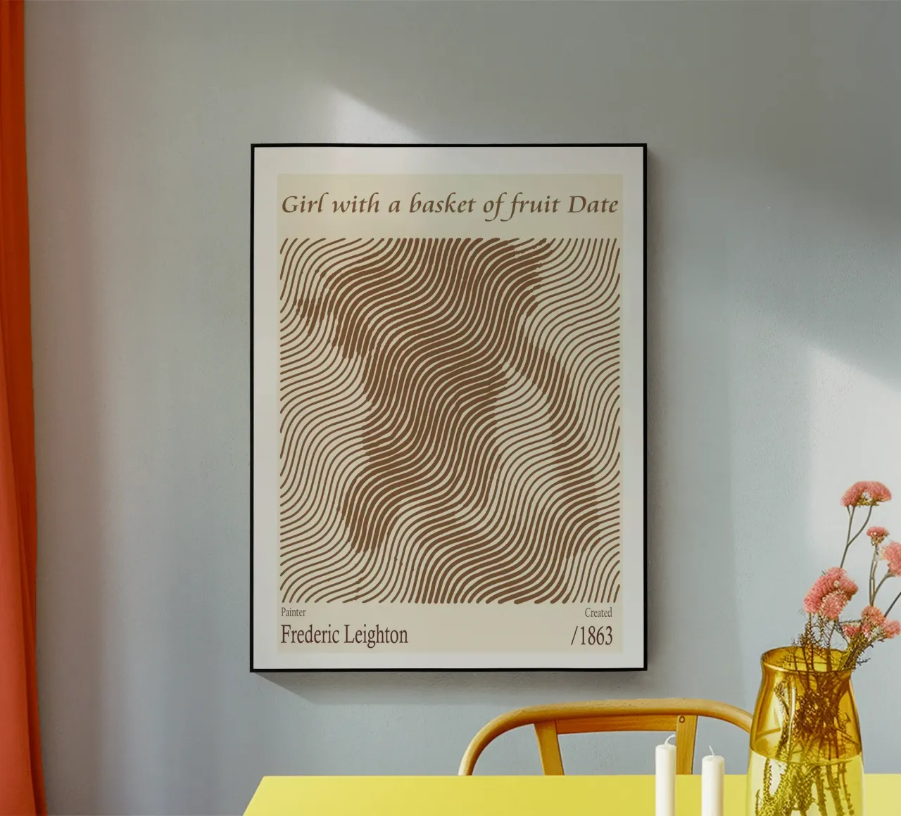 Ragazza con un cesto di frutta Data - Frederic Leighton plexiglass da Doa Project