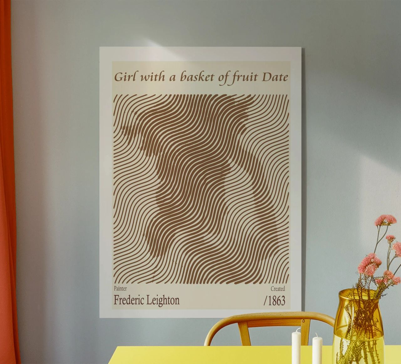 Ragazza con un cesto di frutta Data - Frederic Leighton plexiglass da Doa Project