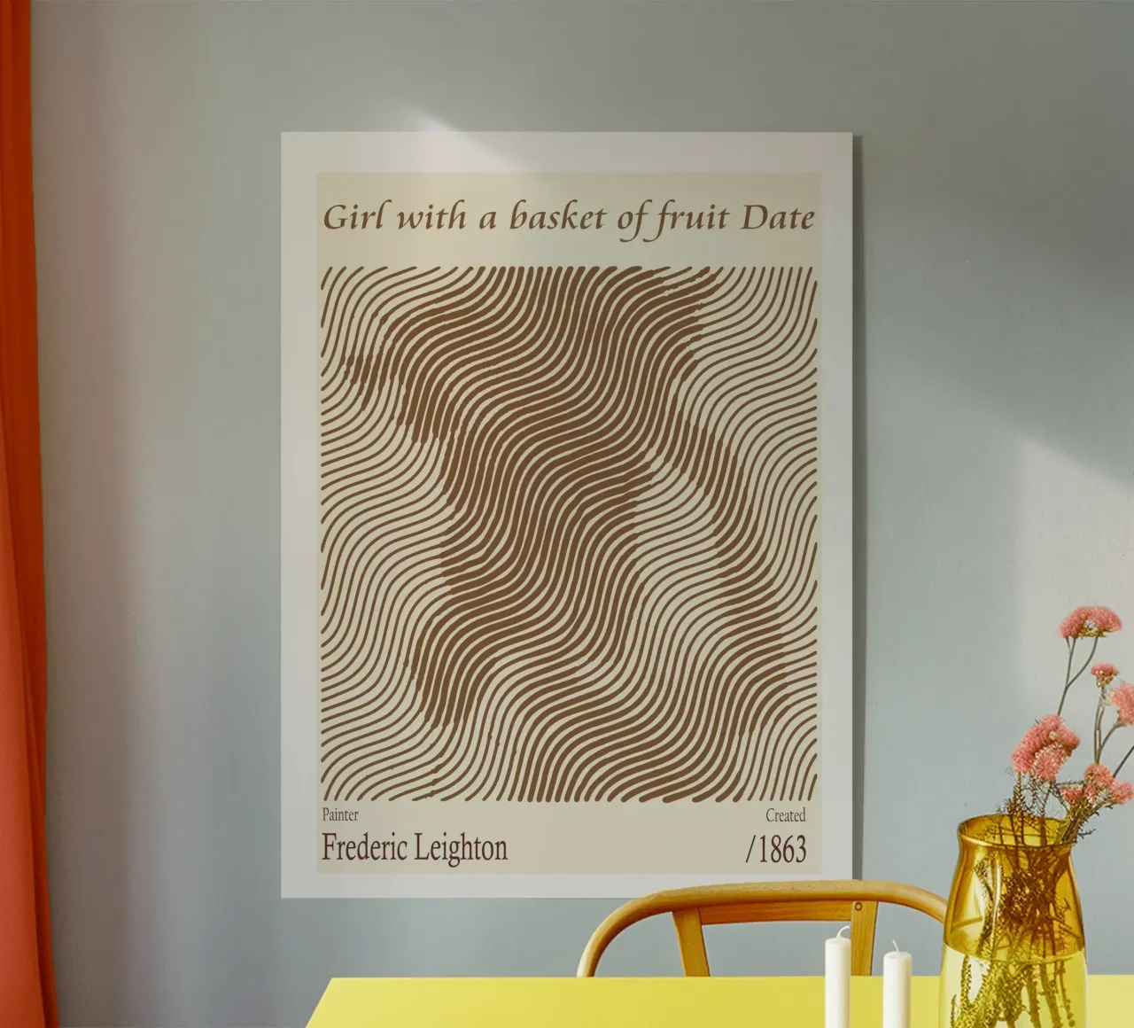 Ragazza con un cesto di frutta Data - Frederic Leighton plexiglass da Doa Project