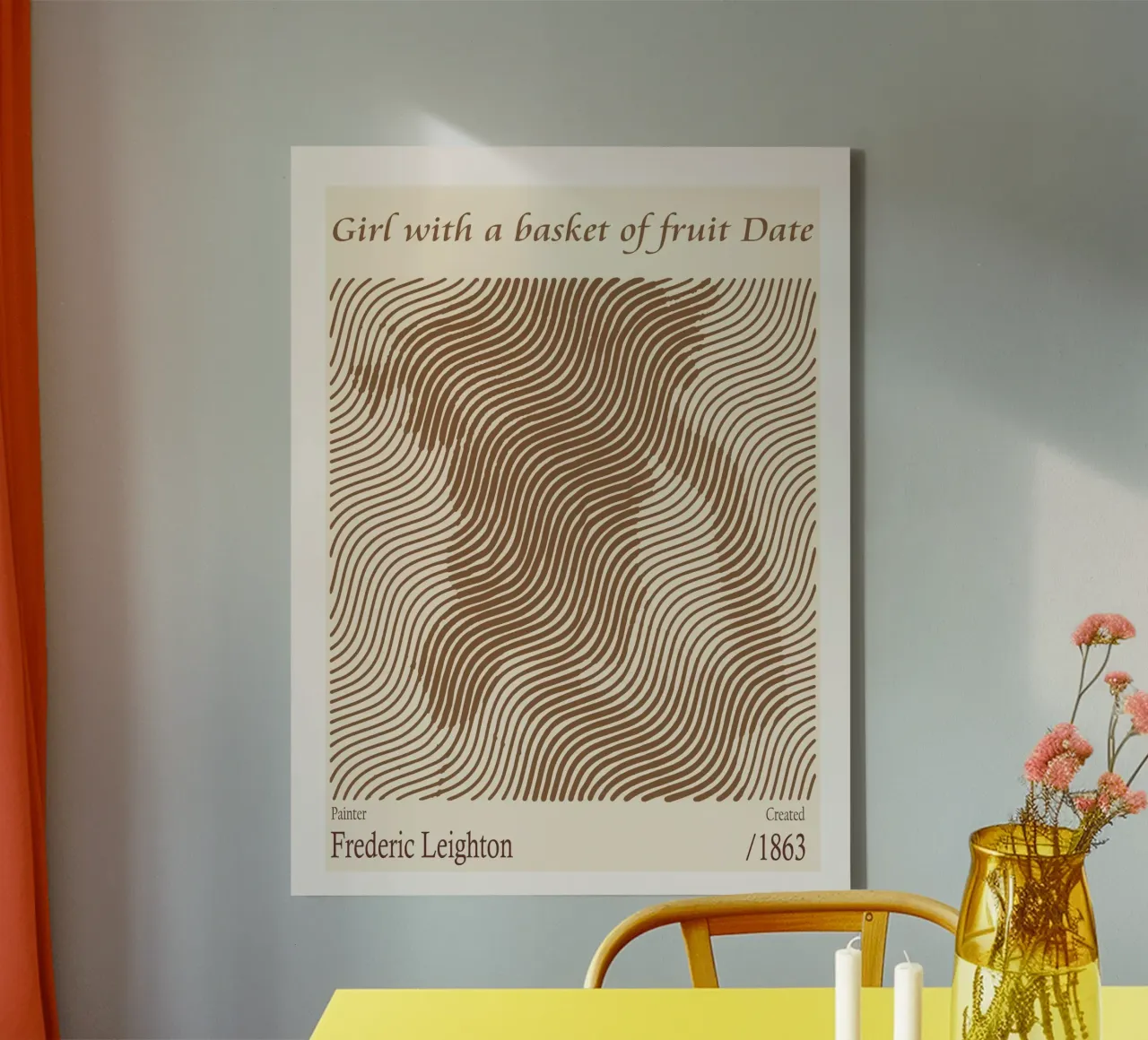 Ragazza con un cesto di frutta Data - Frederic Leighton tela da Doa Project