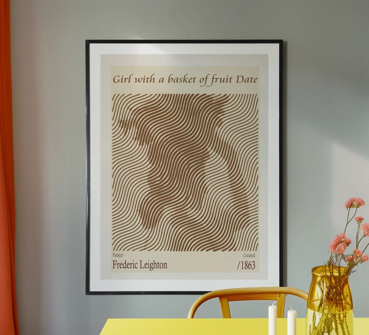 Ragazza con un cesto di frutta Data - Frederic Leighton poster da Doa Project