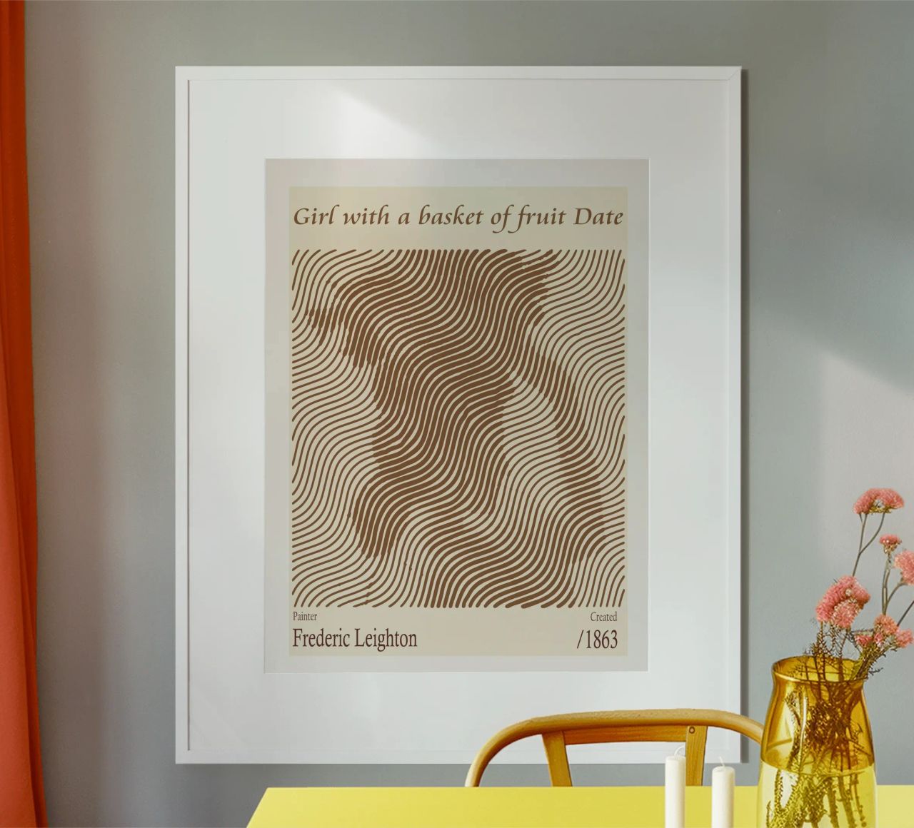 Ragazza con un cesto di frutta Data - Frederic Leighton poster da Doa Project