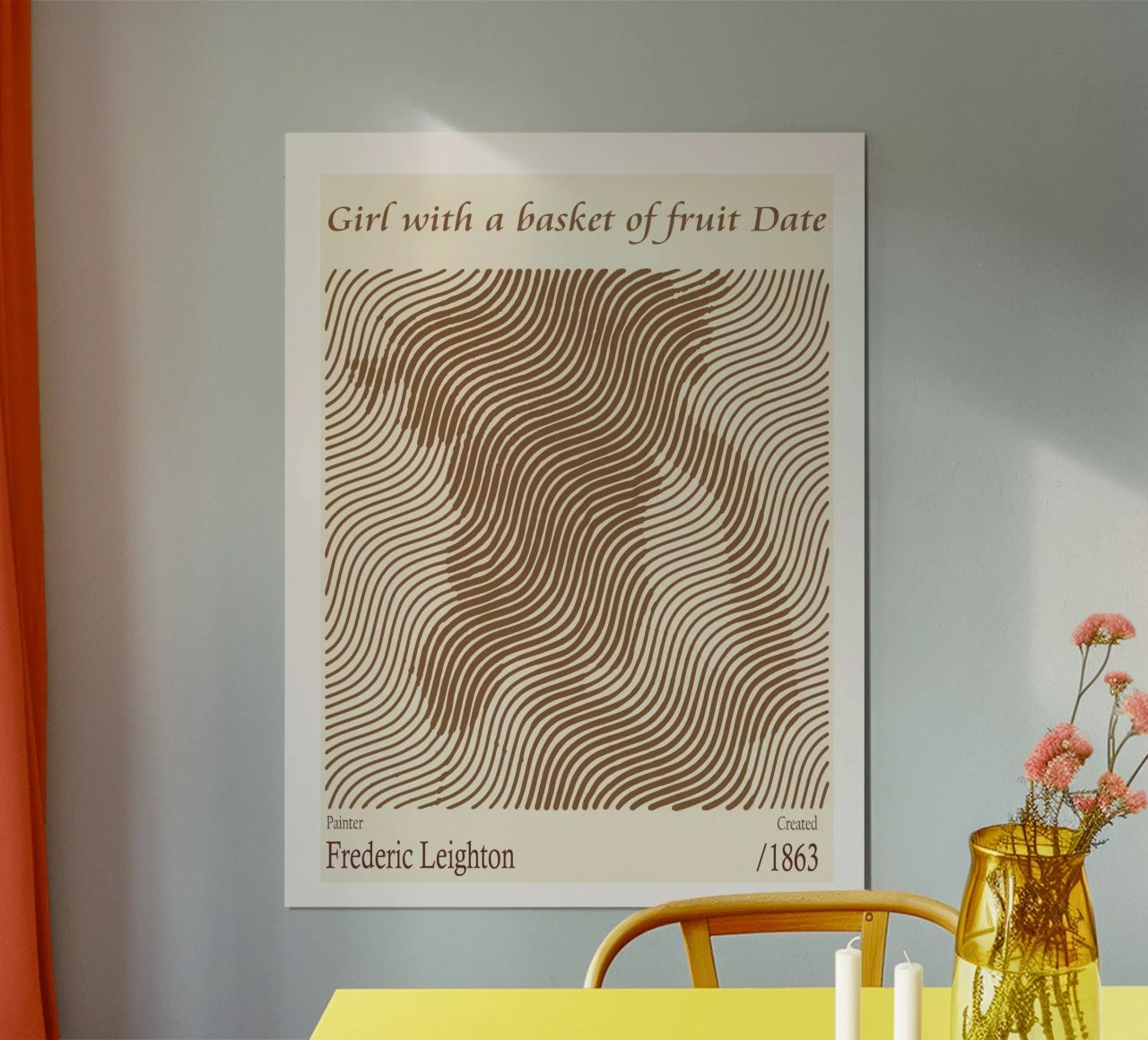 Ragazza con un cesto di frutta Data - Frederic Leighton poster da Doa Project